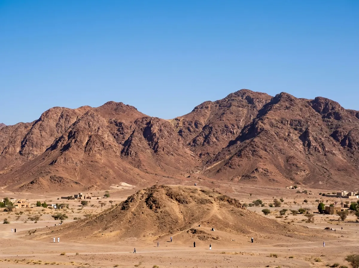 Illustration: Mount Uhud and Jabal al-Rumat